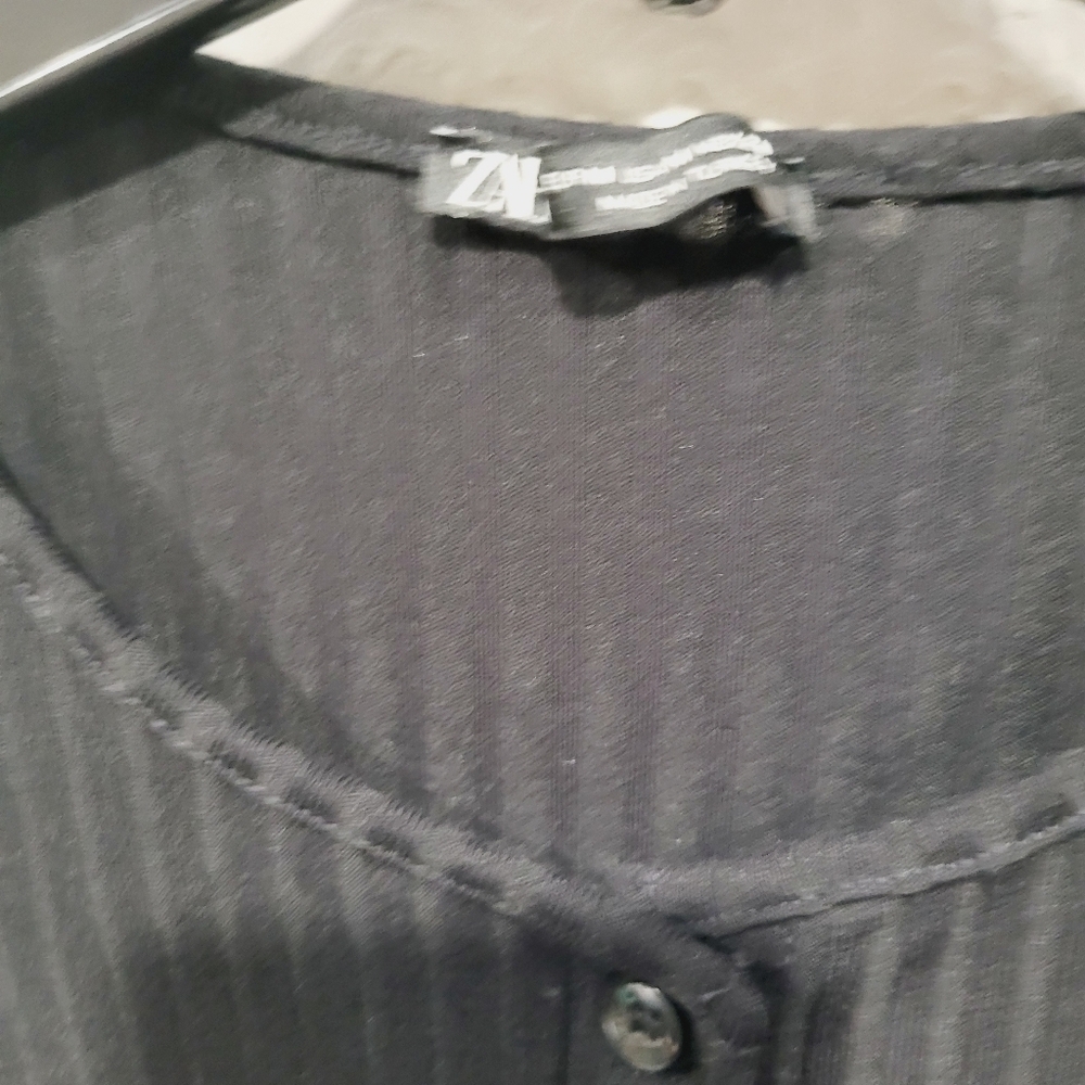 Zara Ribbed Button Down Midi Dress - Picture 3 of 6